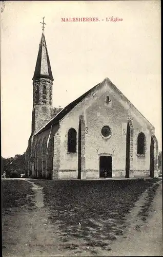 Ak Malesherbes Loiret, Kirche