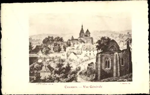 Künstler Ak Chambon Loiret, Vue générale