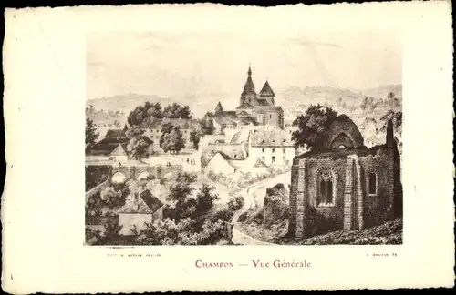 Künstler Ak Chambon Loiret, Vue générale