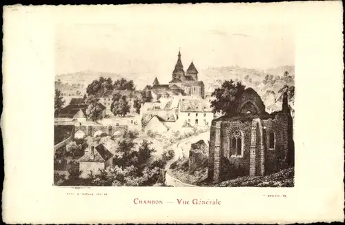 Künstler Ak Chambon Loiret, Vue générale