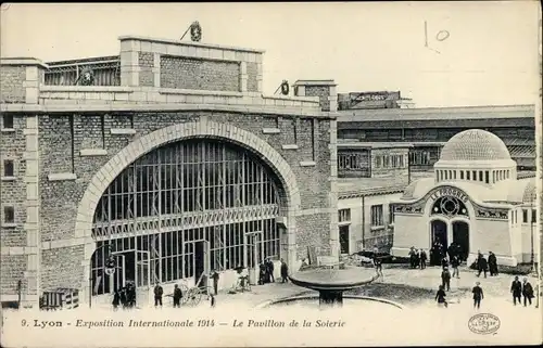 Ak Lyon Rhône, Exposition Internationale 1914, Le Pavillon de la Soierie