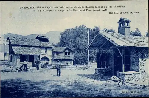 Ak Grenoble Isère, Exposition Internationale de la Houille blanche et du Tourisme 1925, Moulin