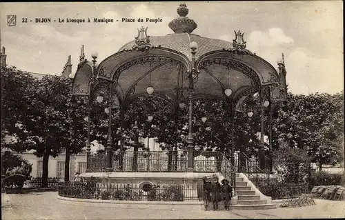 Ak Dijon Côte d'Or, Le Kiosque a Musique, Place du Peuple