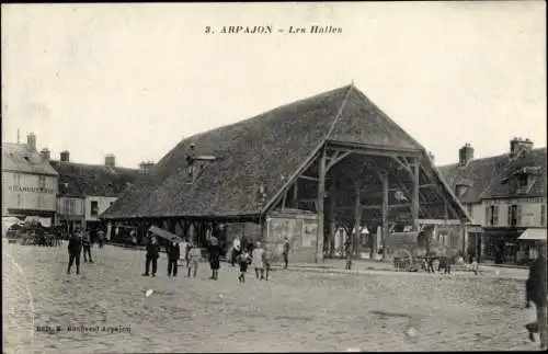 Ak Arpajon Essonne, Les Halles