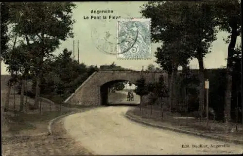 Ak Angerville Essonne, Pont La Fleur