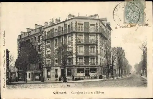 Ak Clamart Hauts de Seine, Carrefour de la Rue Hébert