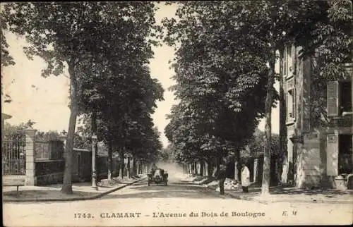 Ak Clamart Hauts de Seine, Avenue du Bois de Boulogne