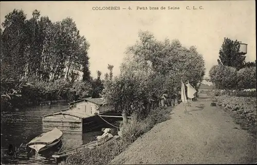 Ak Colombes Hauts de Seine, Petit Bras de la Seine