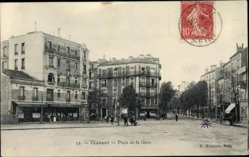 Ak Clamart Hauts de Seine, Place de la Gare