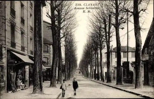 Ak Clamart Hauts de Seine, Avenue Schneider