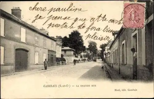 Ak Gambais Yvelines, La Grande Rue