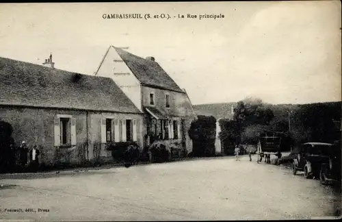 Ak Gambaiseuil Yvelines, Rue Principale