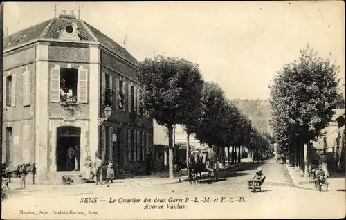 Ak Sens Yonne, Quartier des Deux Gares, Avenue Vauban