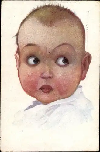Künstler Ak Portrait von einem Kleinkind, Baby