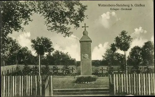 Ak Watzenborn-Steinberg in Hessen, Krieger Denkmal
