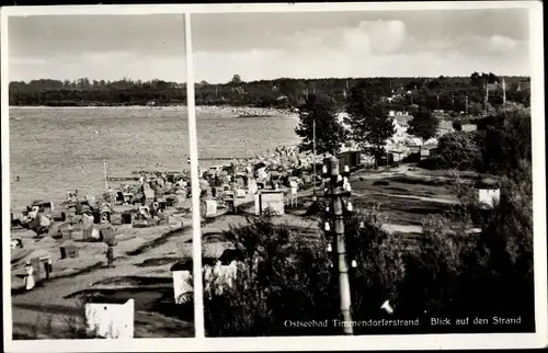 Ak Ostseebad Timmendorfer Strand, Blick auf den Strand, Strandkörbe