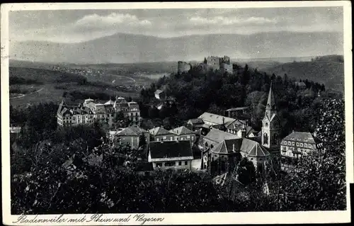 Ak Badenweiler am Schwarzwald, mit Rhein und Vogesen, Panorama