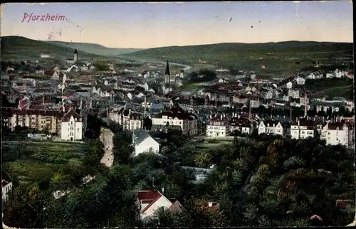 Ak Pforzheim im Schwarzwald, Panorama