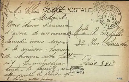 Ak Angerville Essonne, L´Abreuvoir