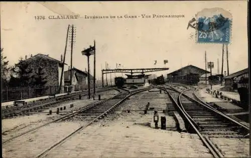 Ak Clamart Hauts de Seine, La Gare, Vue Panoramique