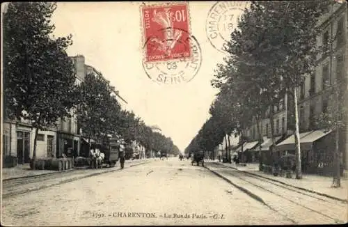 Ak Charenton Val de Marne, Rue de Paris