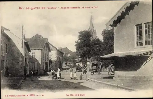 Ak Ban de Laveline Vosges, Grande Rue