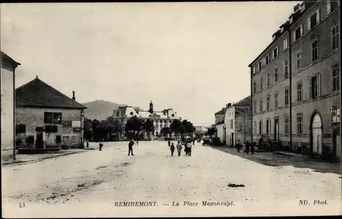 Ak Remiremont Lothringen Vosges, La Place Maxonrupt