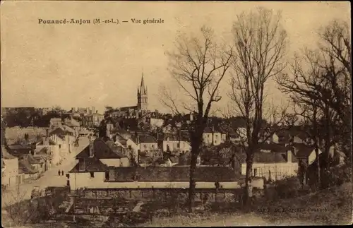 Ak Pouancé Anjou Maine-et-Loire, Vue Générale