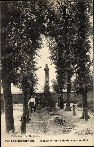 Ak Villers-Bretonneux Somme, Monument des Soldats morts en 1870