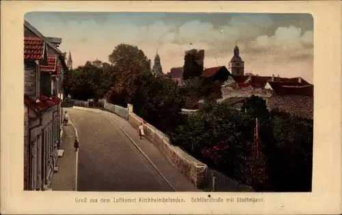 Ak Kirchheimbolanden in Rheinland Pfalz, Schillerstraße, Stadtmauer