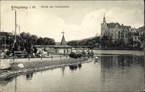 Ak Kaliningrad Königsberg Ostpreußen, Schlossteich