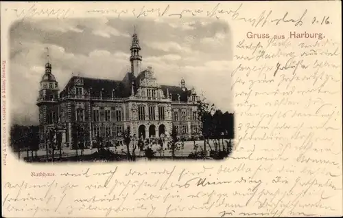 Ak Hamburg Harburg, Rathaus
