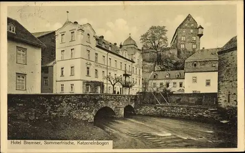 Ak Katzenelnbogen im Rhein Lahn Kreis, Hotel Bremser