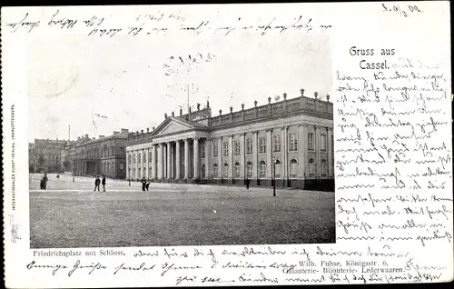 Ak Kassel in Hessen, Friedrichsplatz mit Schloss