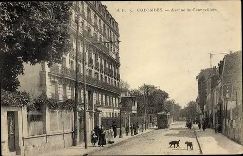 Ak Colombes Hauts de Seine, Avenue de Gennevilliers