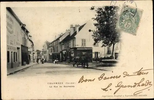 Ak Colombes Hauts de Seine, Rue du Bournard