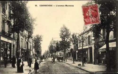 Ak Courbevoie Hauts de Seine, L´Avenue Marceau