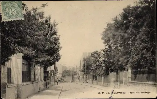 Ak Colombes Hauts de Seine, Rue Victor Hugo