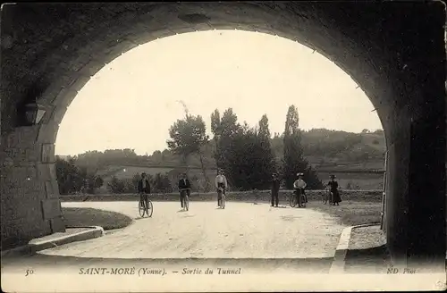 Ak Saint More Yonne, Sortie du Tunnel
