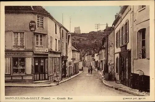 Ak Saint Julien du Sault, Grande Rue