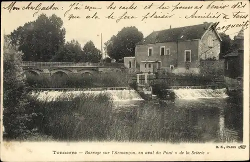 Ak Tonnerre Yonne, Barrage sur L´Armançon en Aval du Pont