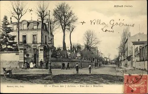 Ak Alfort Val de Marne, Place des 7 Arbres, Rue des 2 Moulins
