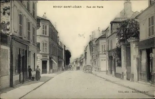 Ak Boissy Saint Leger Val de Marne, Rue de Paris