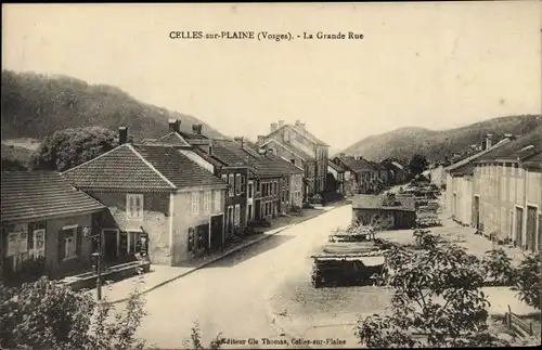 Ak Celles sur Plaine Vosges, Grande Rue