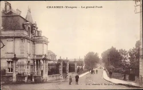 Ak Charmes Vosges, Grand Pont