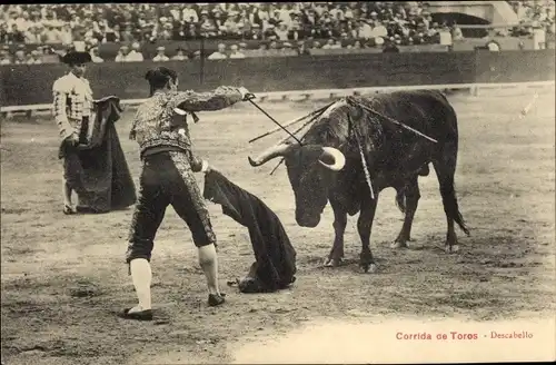 Ak Corrida de Toros, Descabello, Stierkampf, Torero