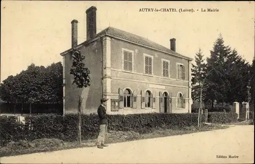 Ak Autry le Châtel Loiret, La Mairie