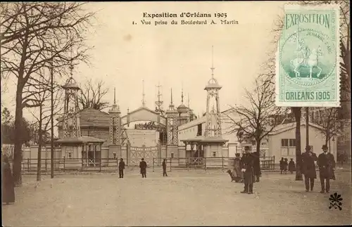 Ak Orléans Loiret, Exposition de 1905, Vue prise du Boulevard A. Martin