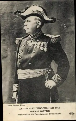 Ak General Joseph Joffre, Portrait