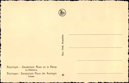 Ak Buizingen Buyzingen Halle Flämisch Brabant, Sanatorium Rose de la Reine, Le Refectoire